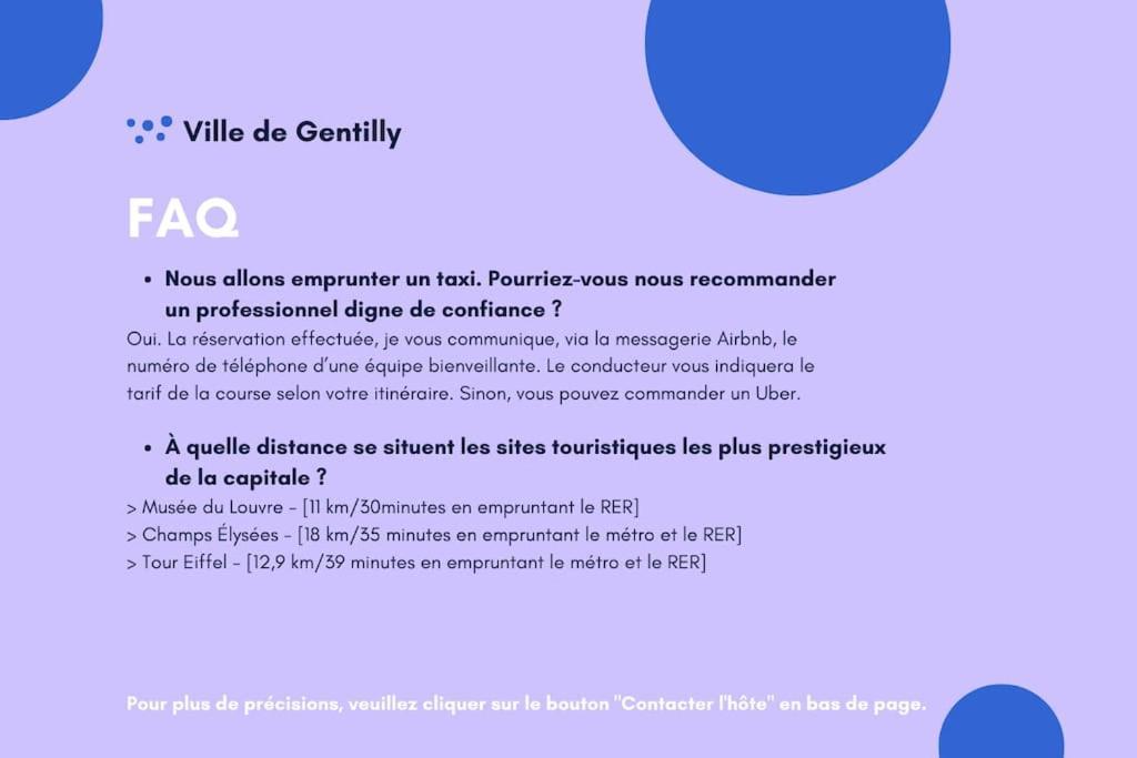 Appartement Cosy Au Calme, Proche De Paris Et Du Rer B Gentilly Zewnętrze zdjęcie
