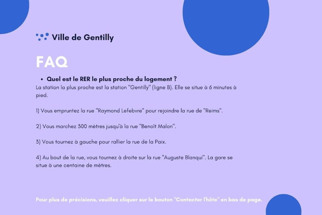 Appartement Cosy Au Calme, Proche De Paris Et Du Rer B Gentilly Zewnętrze zdjęcie