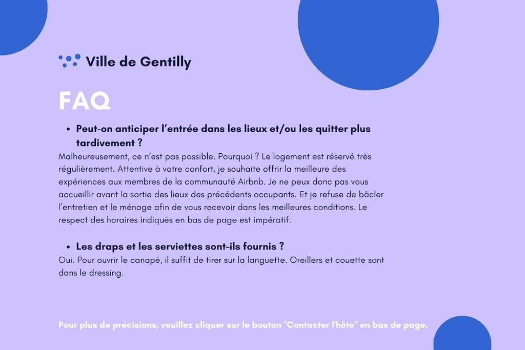 Appartement Cosy Au Calme, Proche De Paris Et Du Rer B Gentilly Zewnętrze zdjęcie
